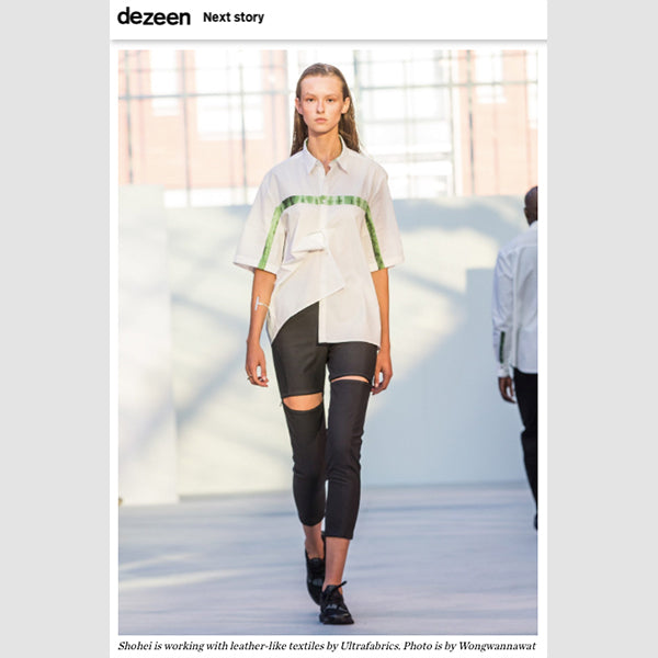 SHOHEI using ULTRAFABRICS featured on DEZEEN Magazine