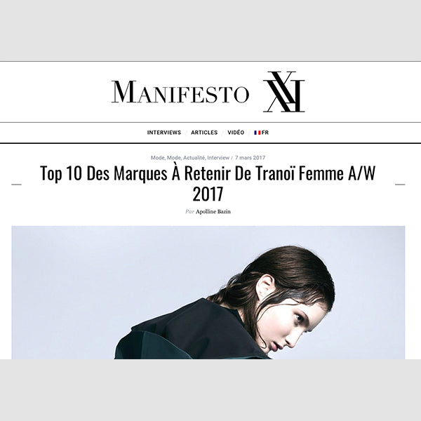 SHOHEI feature on MANIFESTO MAGAZINE