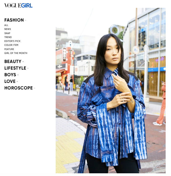 SHOHEI featured on VOGUE girl Japan