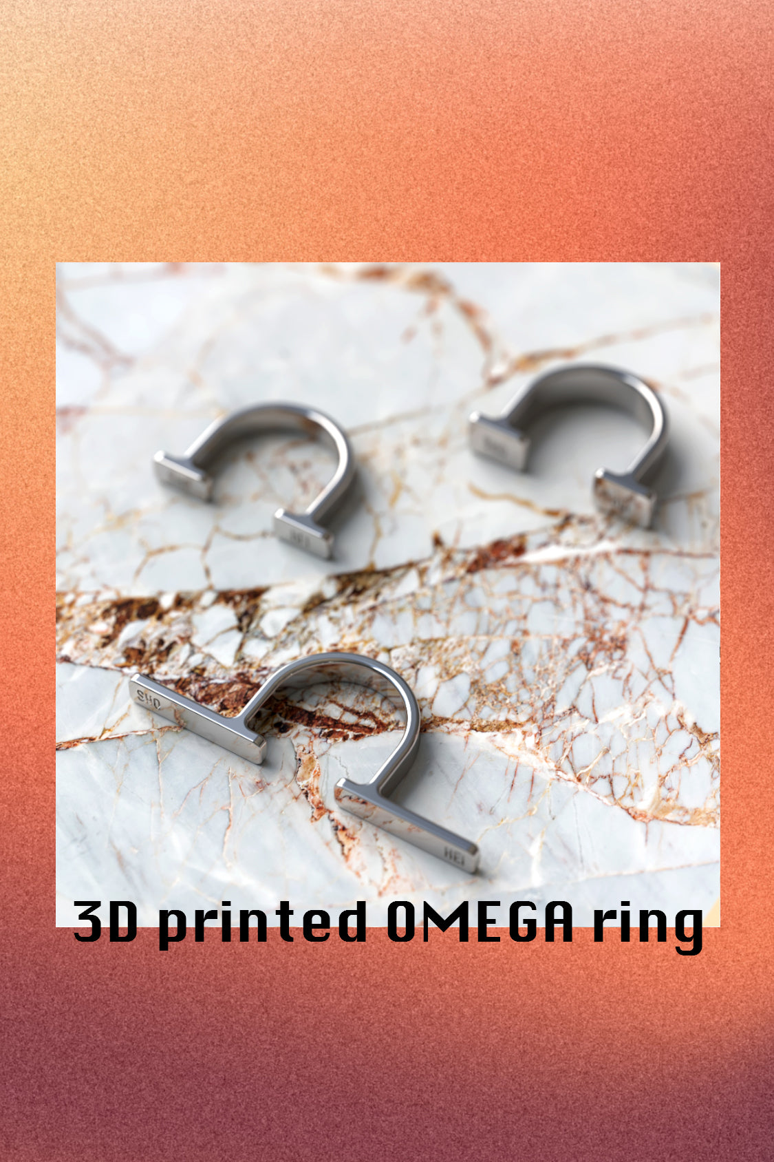 SHOHEI x NUW'D OMEGA RING long in sterling silver, minimalist jewellery
