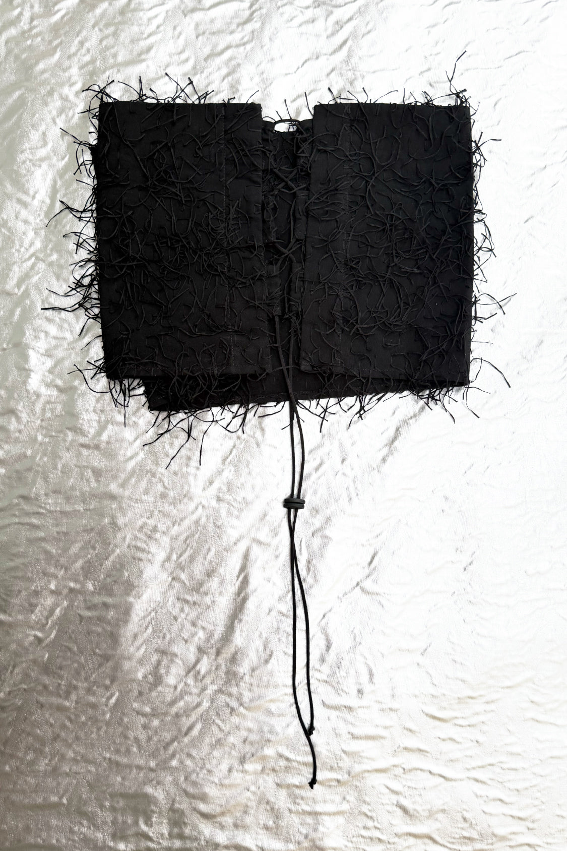 SIRI FRINGE TOP / Japanese fringe textile ~ black