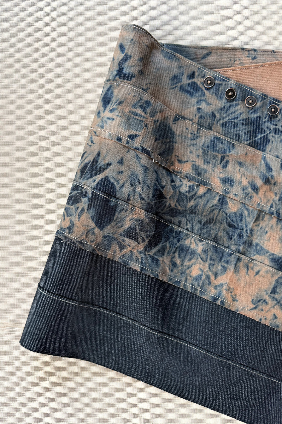 YURIE DENIM MINI SKIRT / two-tone ~ persimmon dye - Shohei-collection