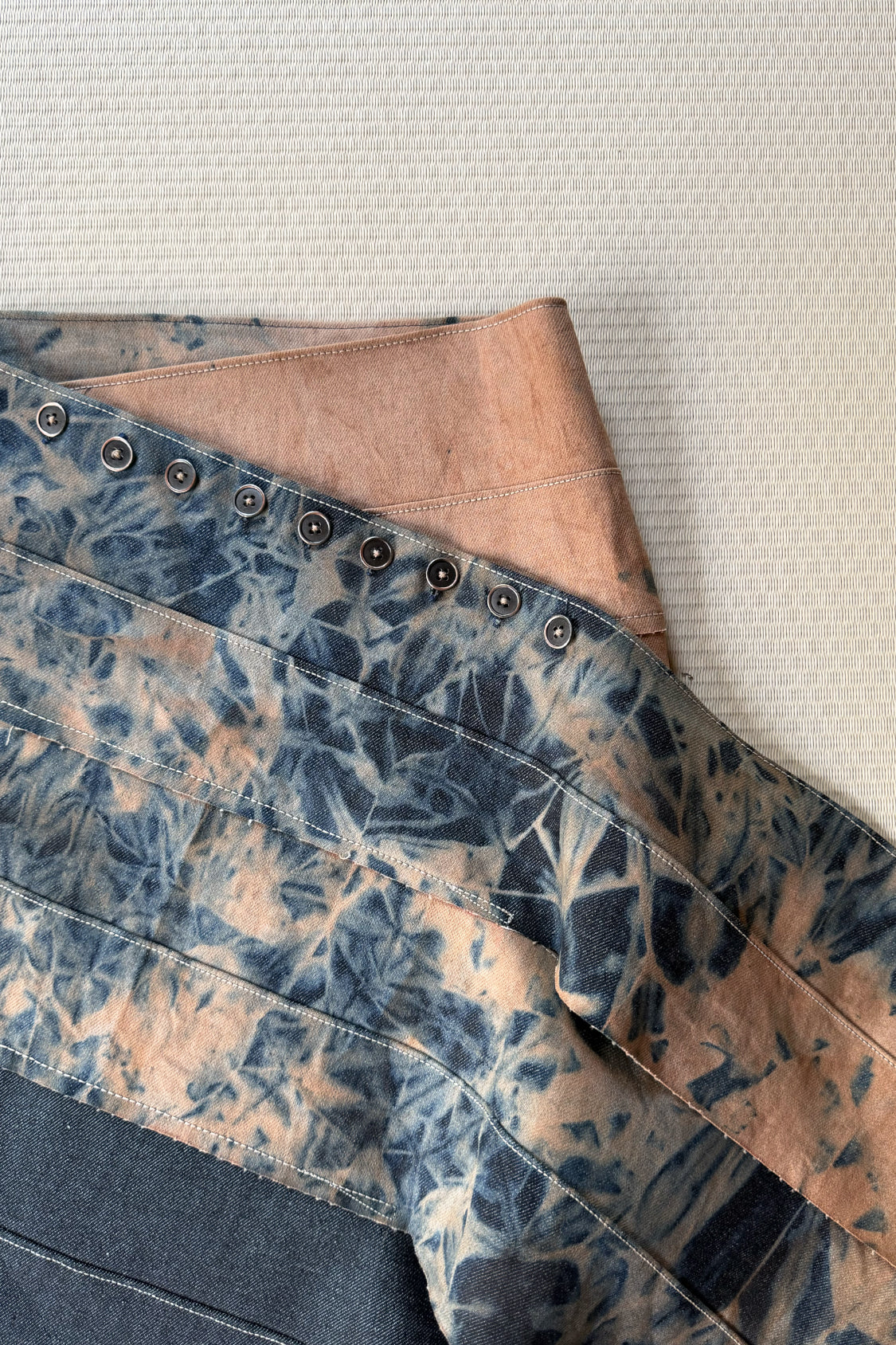 YURIE DENIM MINI SKIRT / two-tone ~ persimmon dye - Shohei-collection