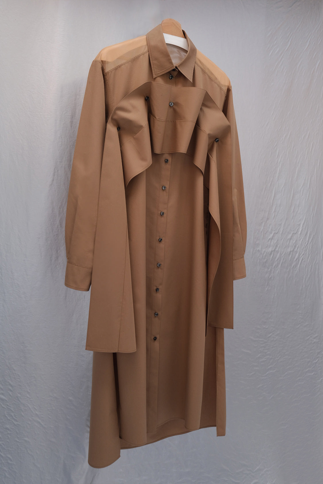 IRENE SHIRT DRESS Dune / signature style - Shohei-collection