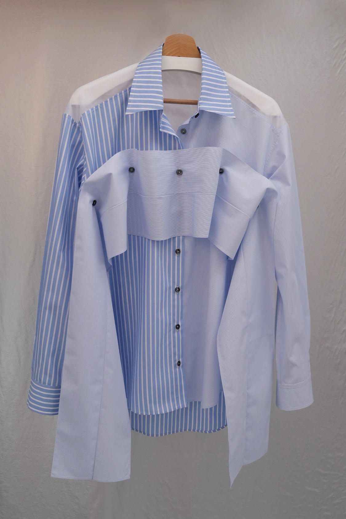 IRENE SHIRT Pin Stripe Mix / signature style - Shohei-collection