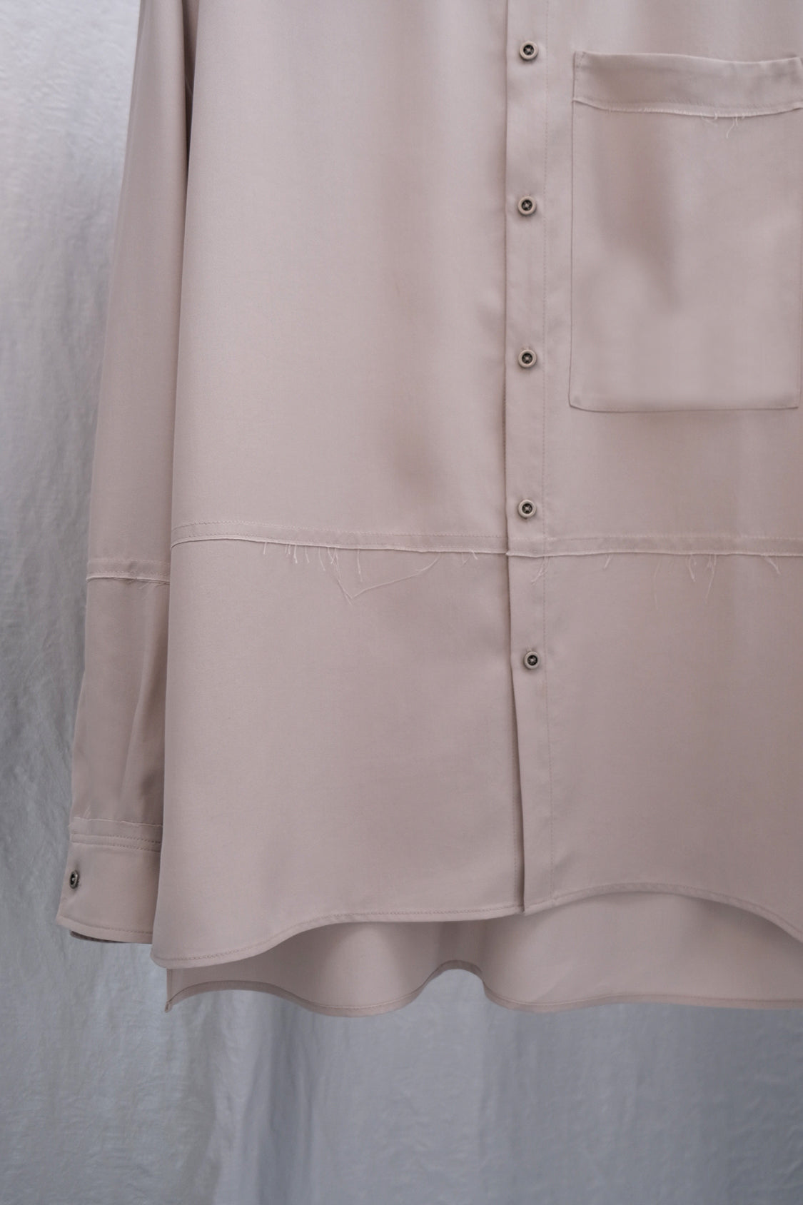 KEIO DROP SHOULDER SHIRT Creamy Grey / Lyocell TENCEL™ - Shohei-collection