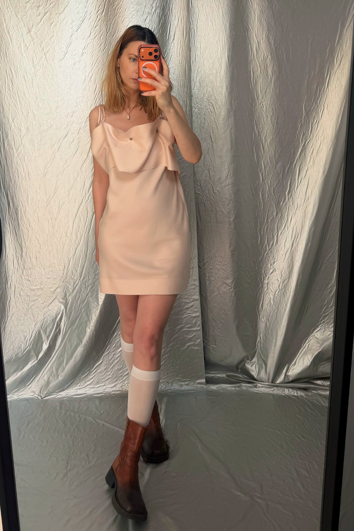 IRENE SLIP DRESS / Lyocell TENCEL _ faded pink - Shohei-collection