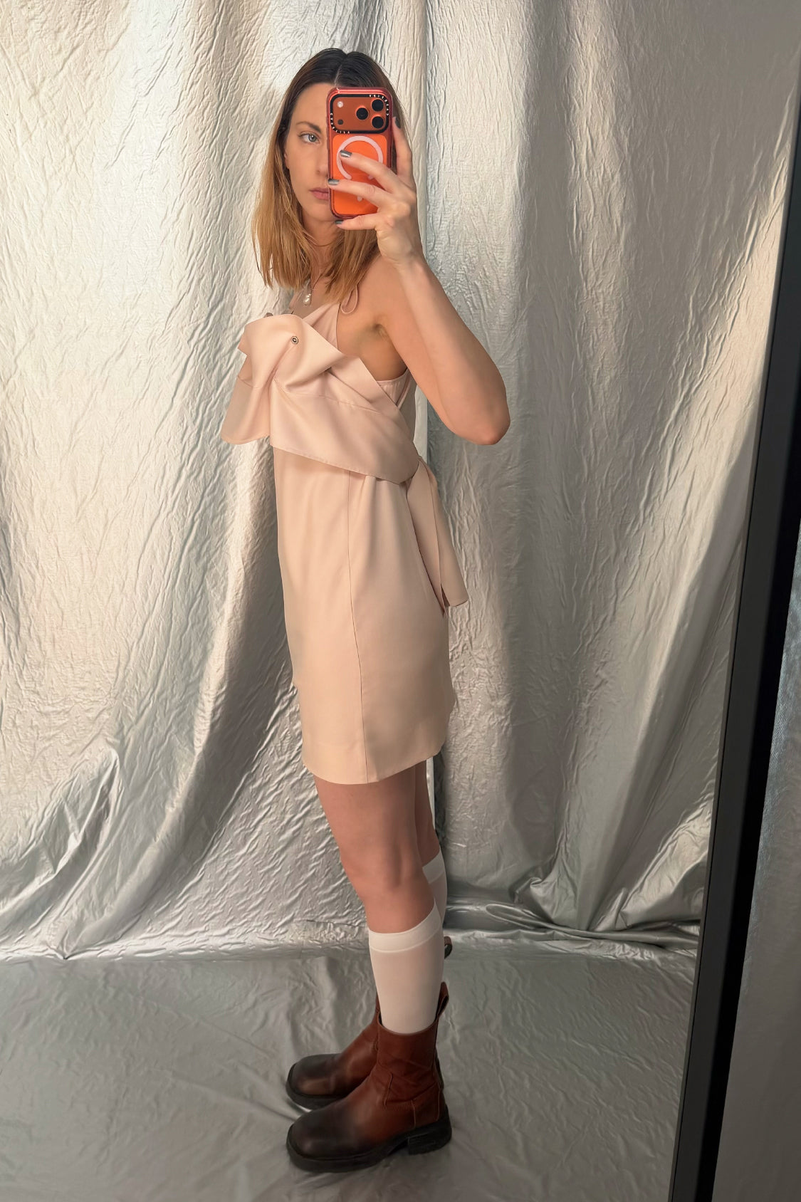 IRENE SLIP DRESS / Lyocell TENCEL _ faded pink - Shohei-collection