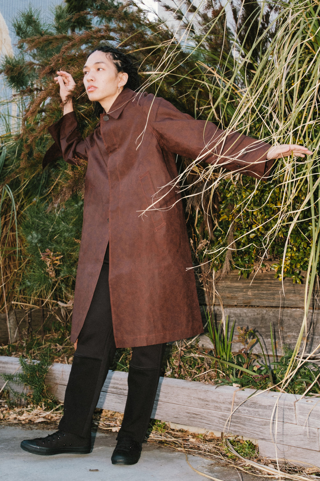 KAKISHIBU MAC COAT / traditional crafted textile - Shohei-collection