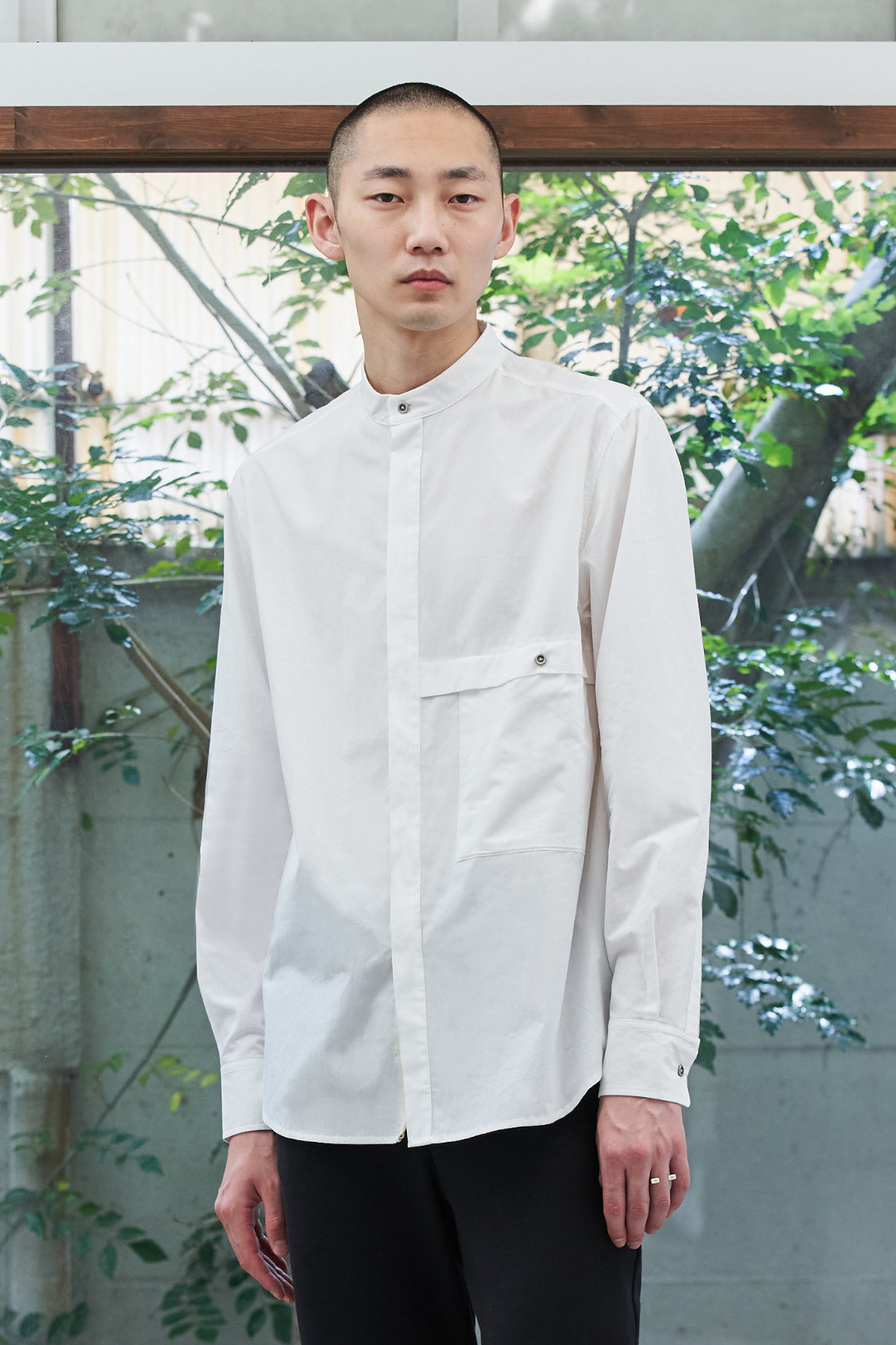 MAKATO BAND COLLAR SHIRT | SHOHEI COLLECTION Shohei-collection MAKATO BAND COLLAR SHIRT | SHOHEI COLLECTION Shohei-collection