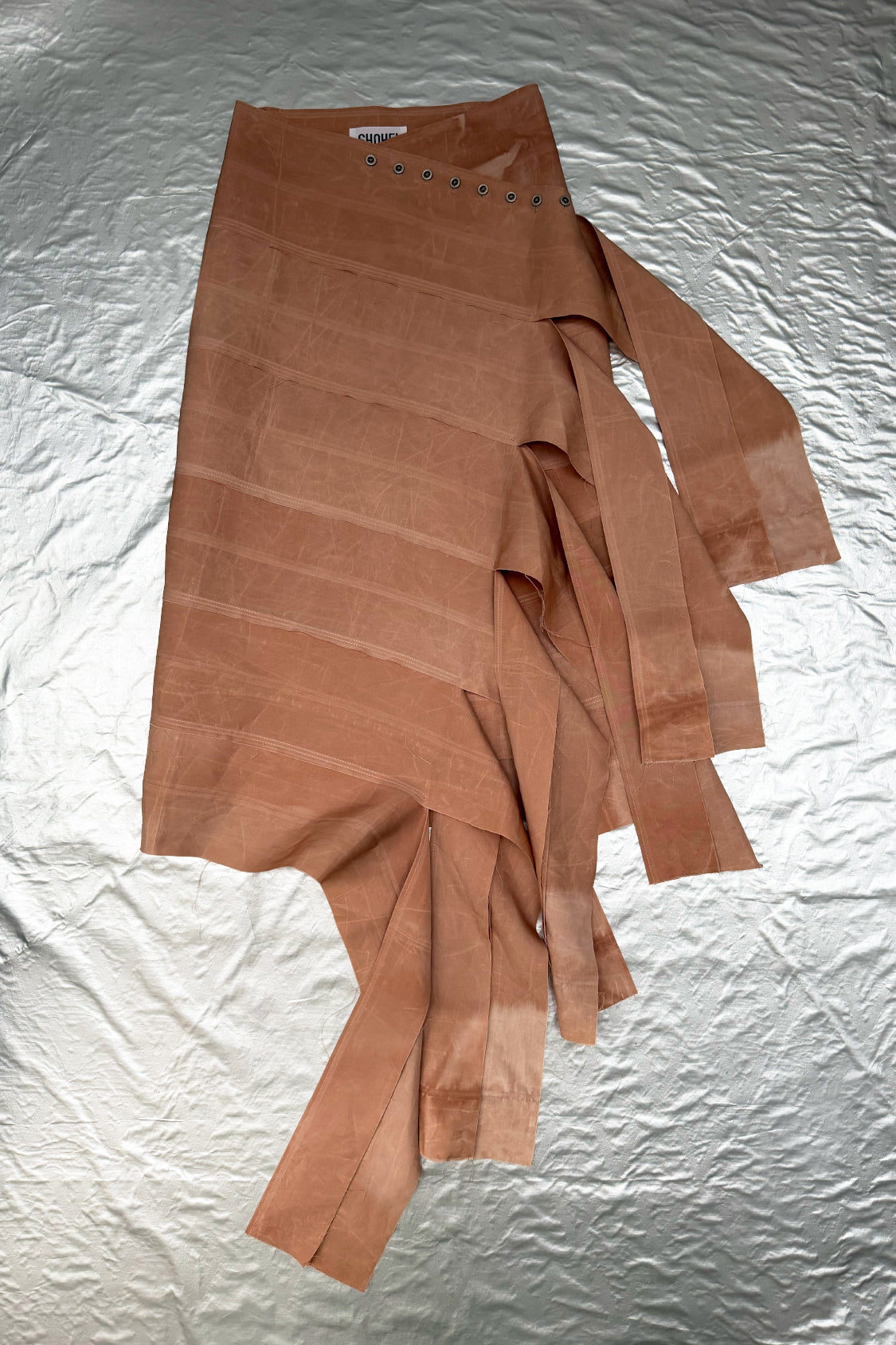 YURIE DENIM SKIRT ~ midi / Lyocell TENCEL x persimmon dye - Shohei-collection