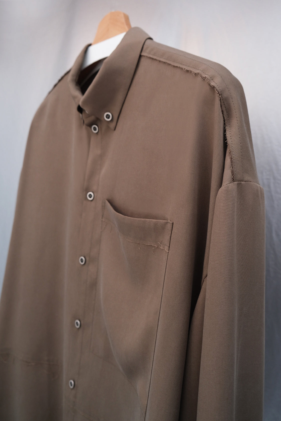 KEIO DROP SHOULDER SHIRT Slate Green / Lyocell TENCEL™ - Shohei-collection