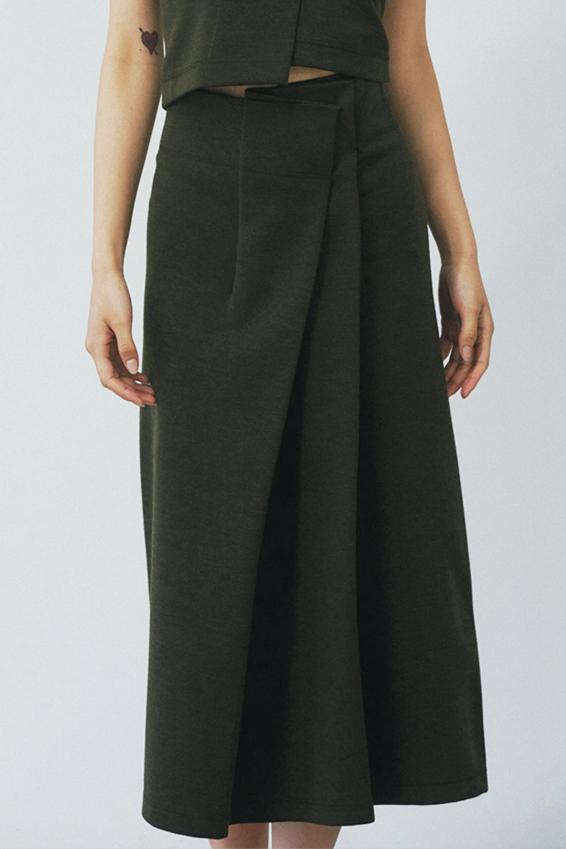SHOHEI SIRI SKIRT MIDI, zero-waste midi skirt