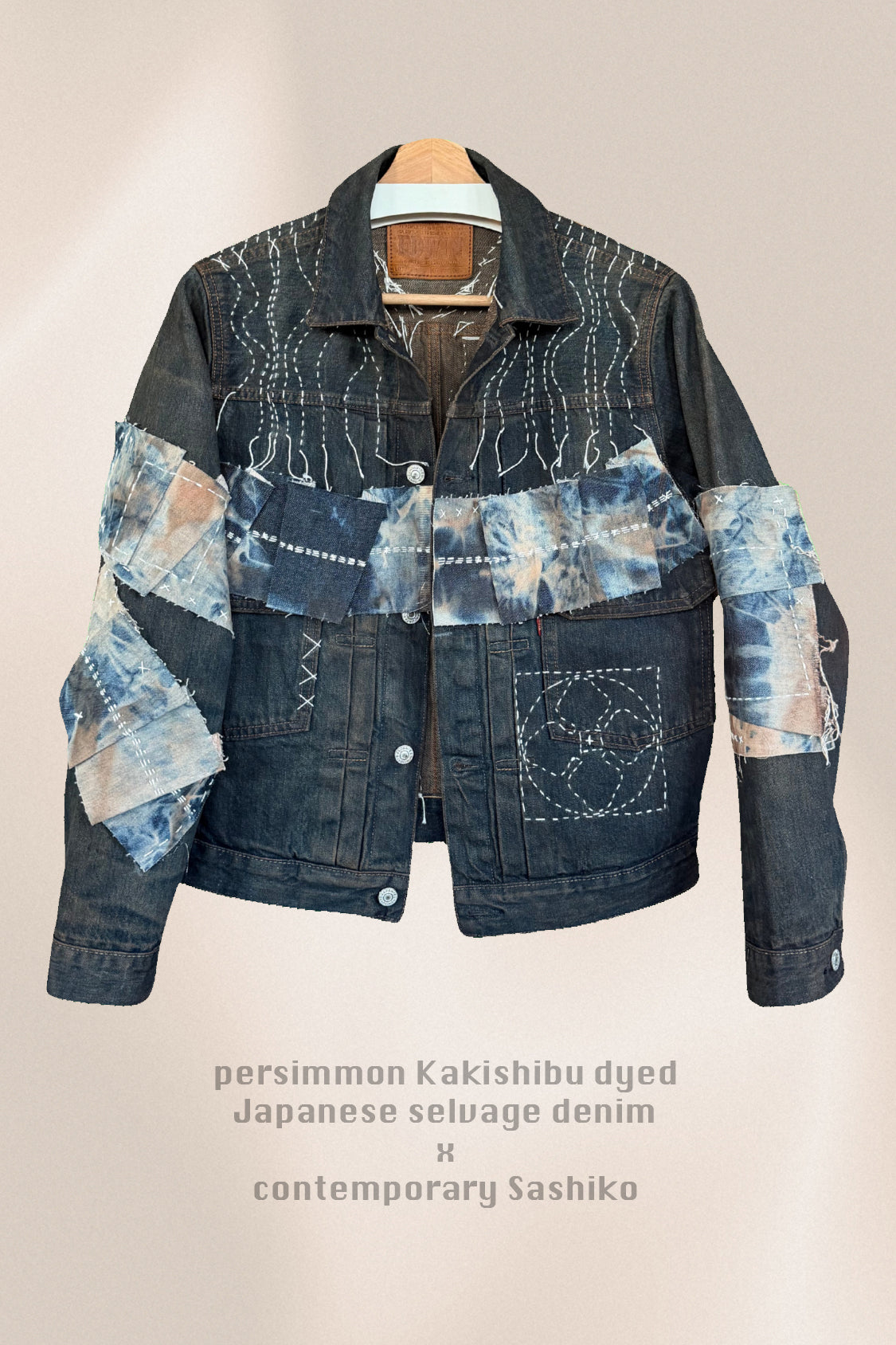 SHOHEI x EDWIN ZEN DENIM JACKET 505ZX02 in persimmon-dyed selvage denim