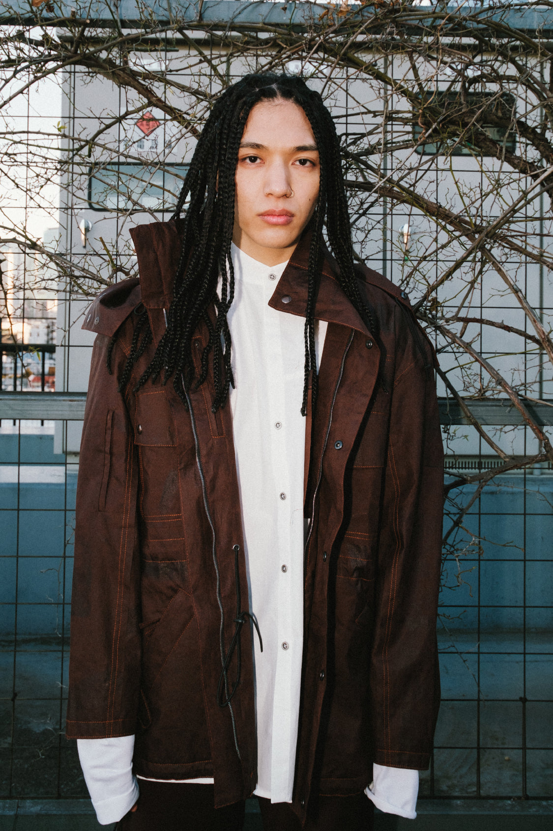 UTILITY JACKET / KAKISHIBU DYED COTTON - Shohei-collection