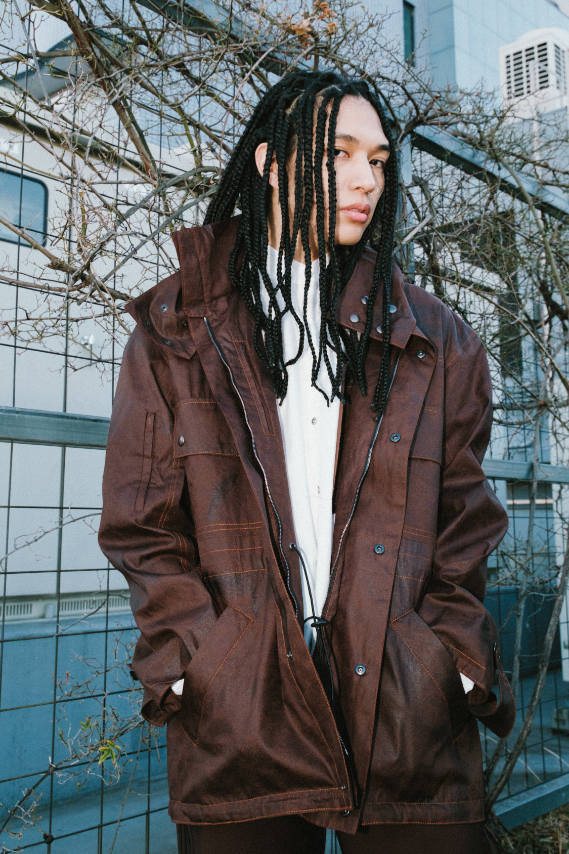 UTILITY JACKET / KAKISHIBU DYED COTTON - Shohei-collection