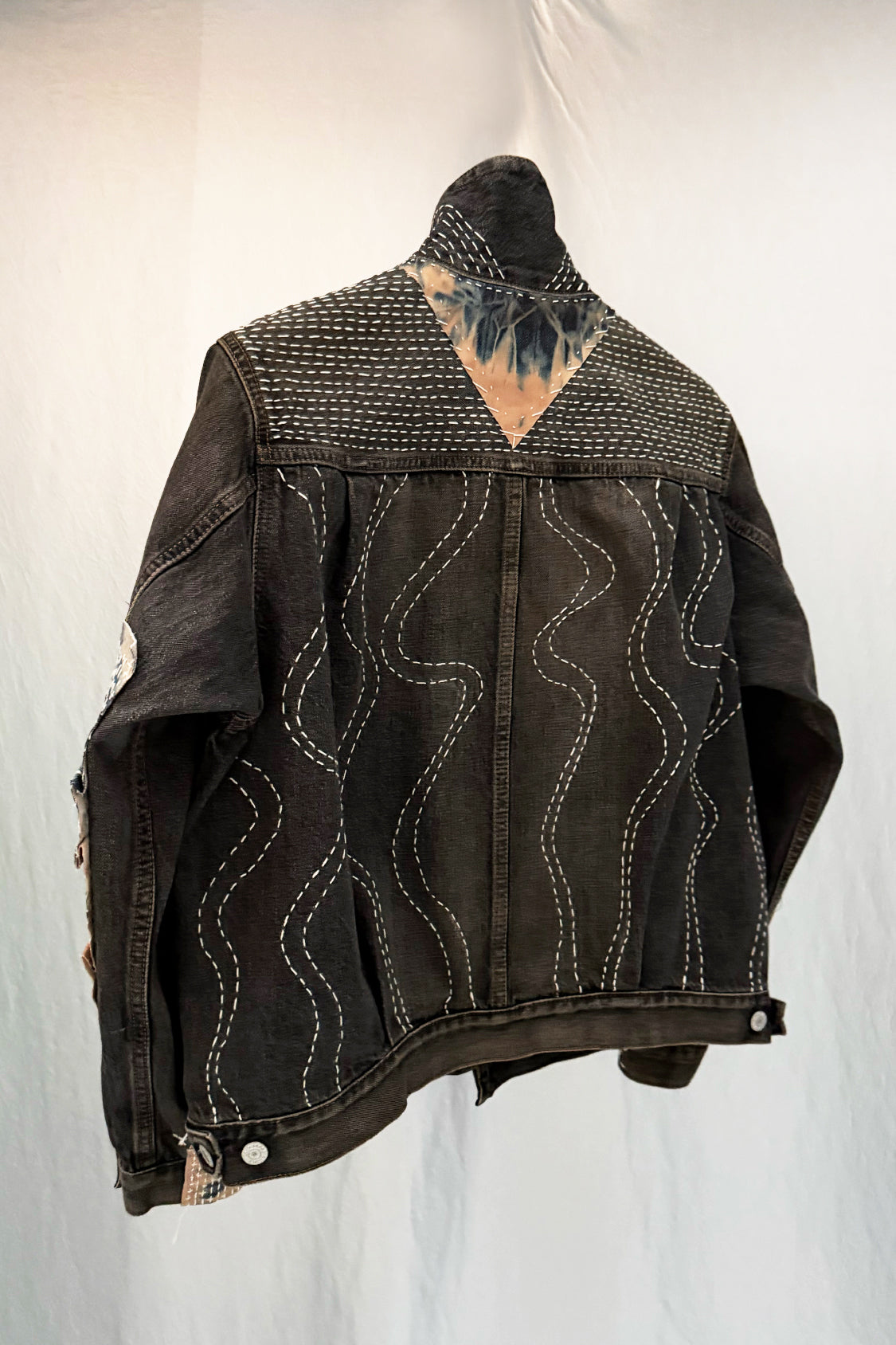 ZEN DENIM JACKET - EDWIN x SHOHEI 505ZX01 / wasehd black selvage denim - Shohei-collection