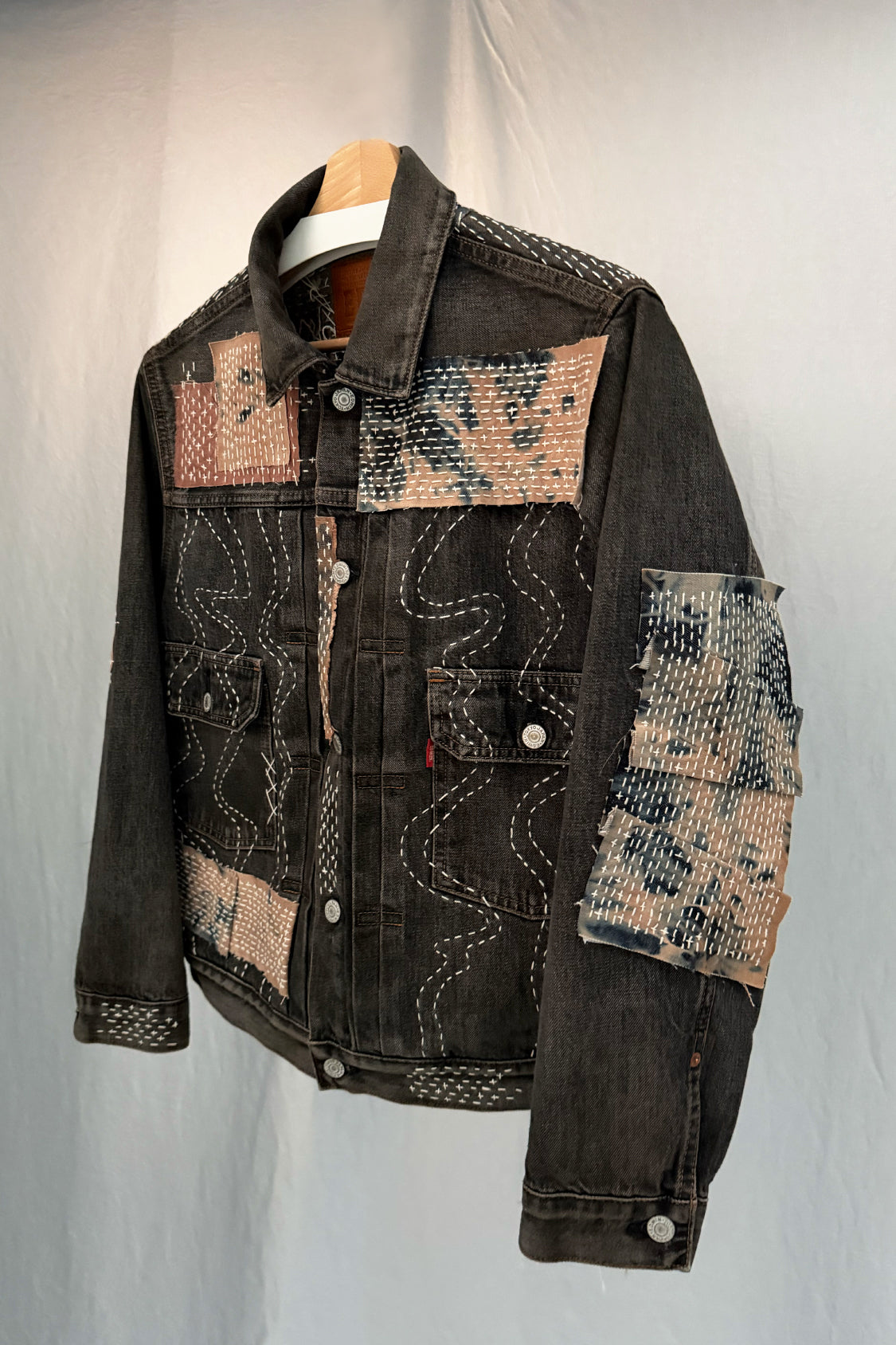ZEN DENIM JACKET - EDWIN x SHOHEI 505ZX01 / wasehd black selvage denim - Shohei-collection