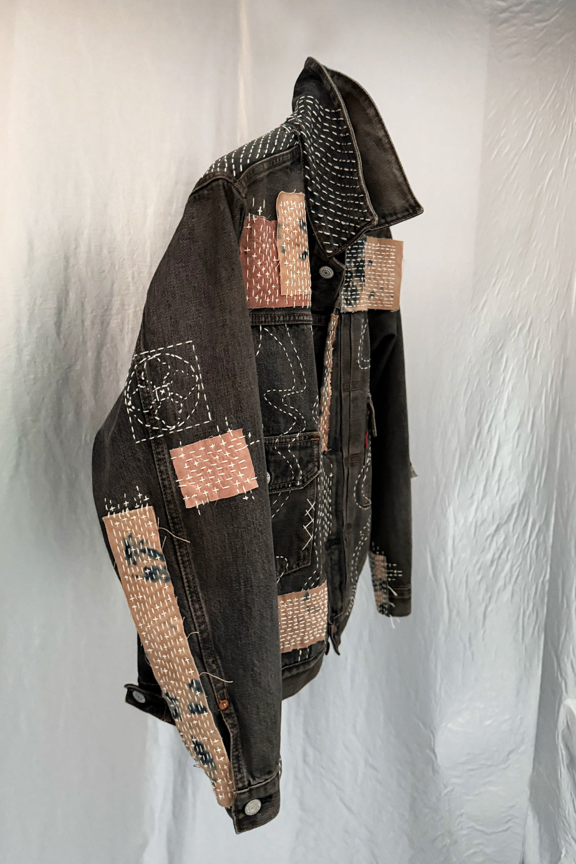 ZEN DENIM JACKET - EDWIN x SHOHEI 505ZX01 / wasehd black selvage denim - Shohei-collection