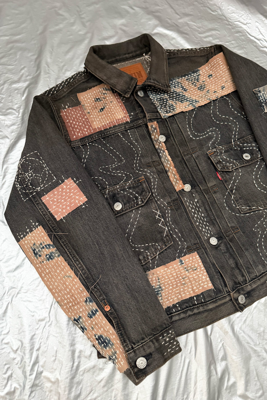 ZEN DENIM JACKET - EDWIN x SHOHEI 505ZX01 / wasehd black selvage denim - Shohei-collection