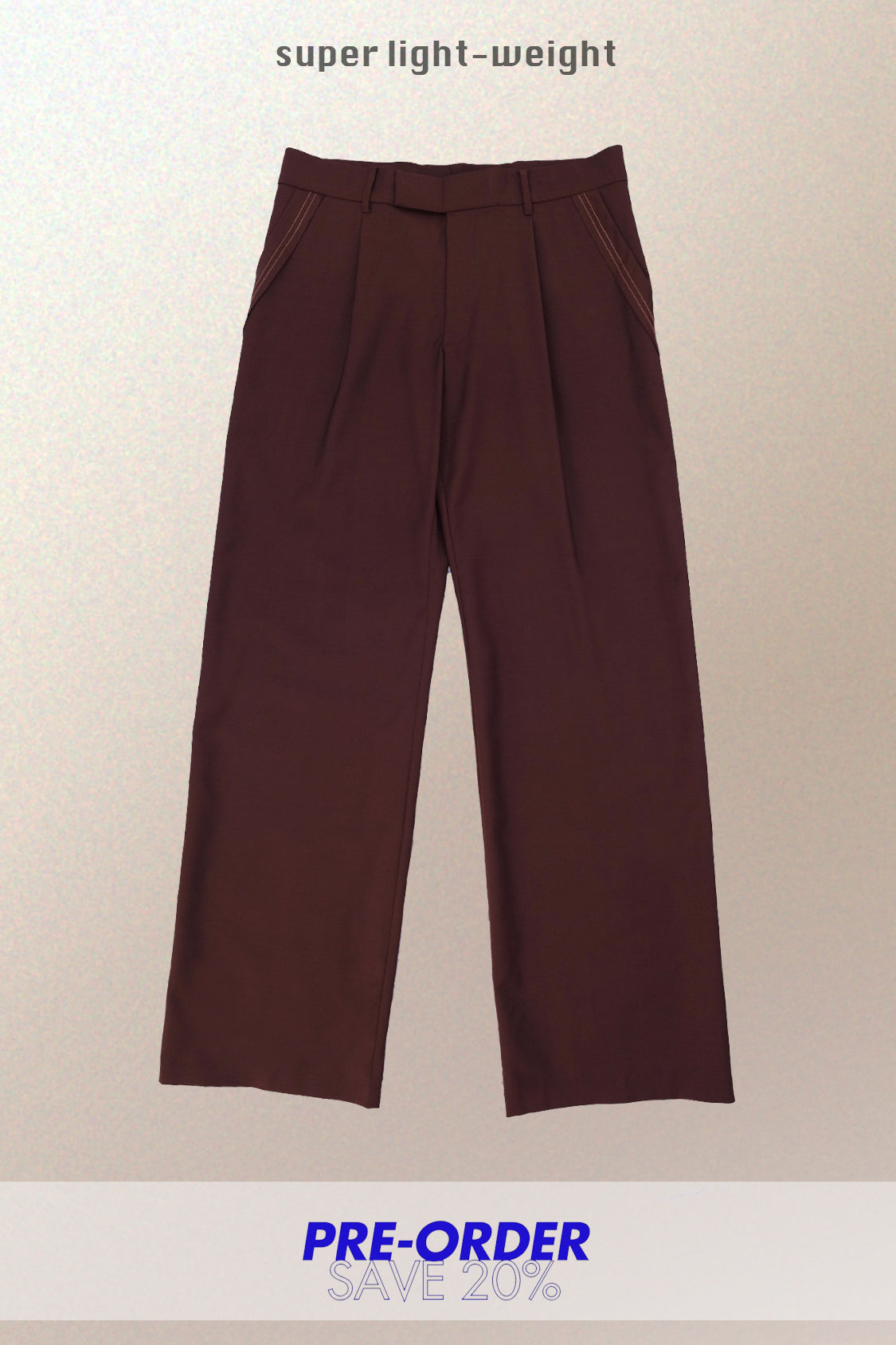 SHOHEI WOOL PANTS in GOTS merino wool, raw-edge style