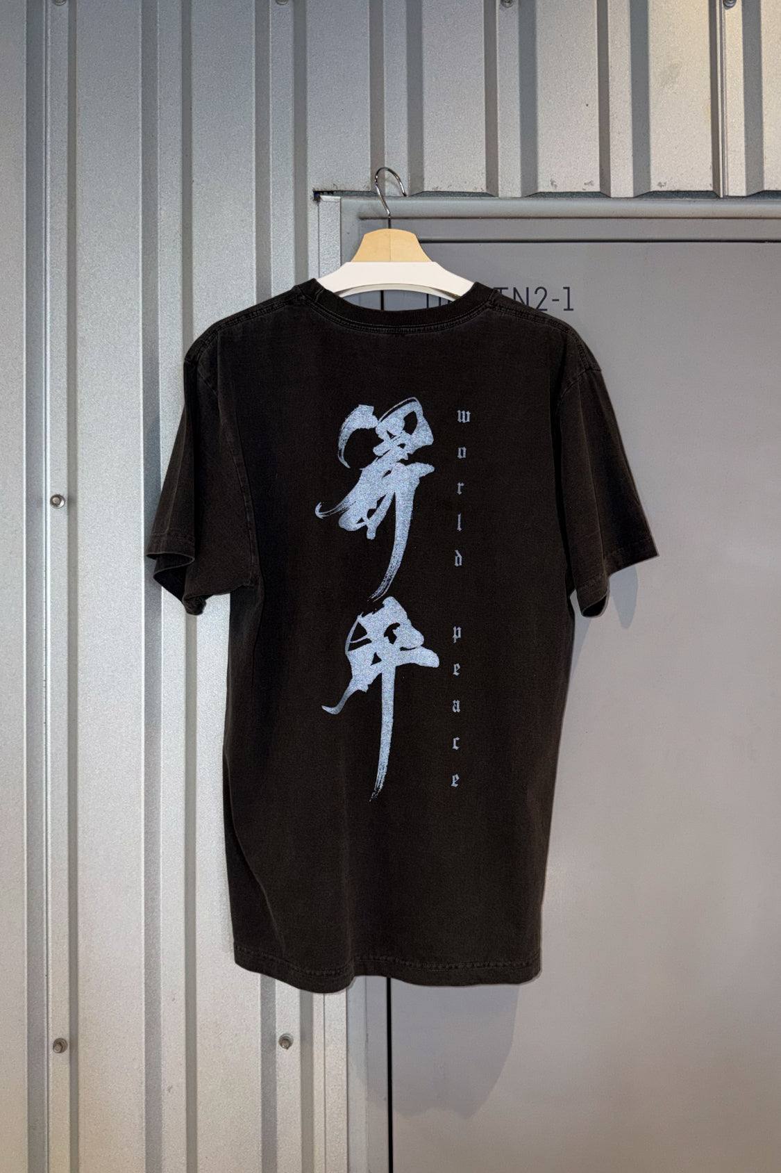 SHOHEI Calligraphy Tee / reflective print 'world peace' - Shohei-collection