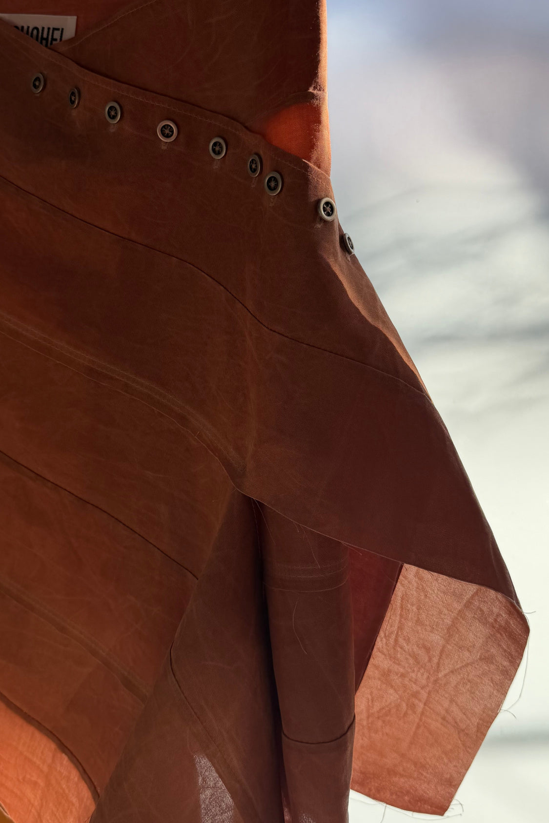 YURIE MINI SKIRT / Lyocell TENCEL ~ persimmon dye