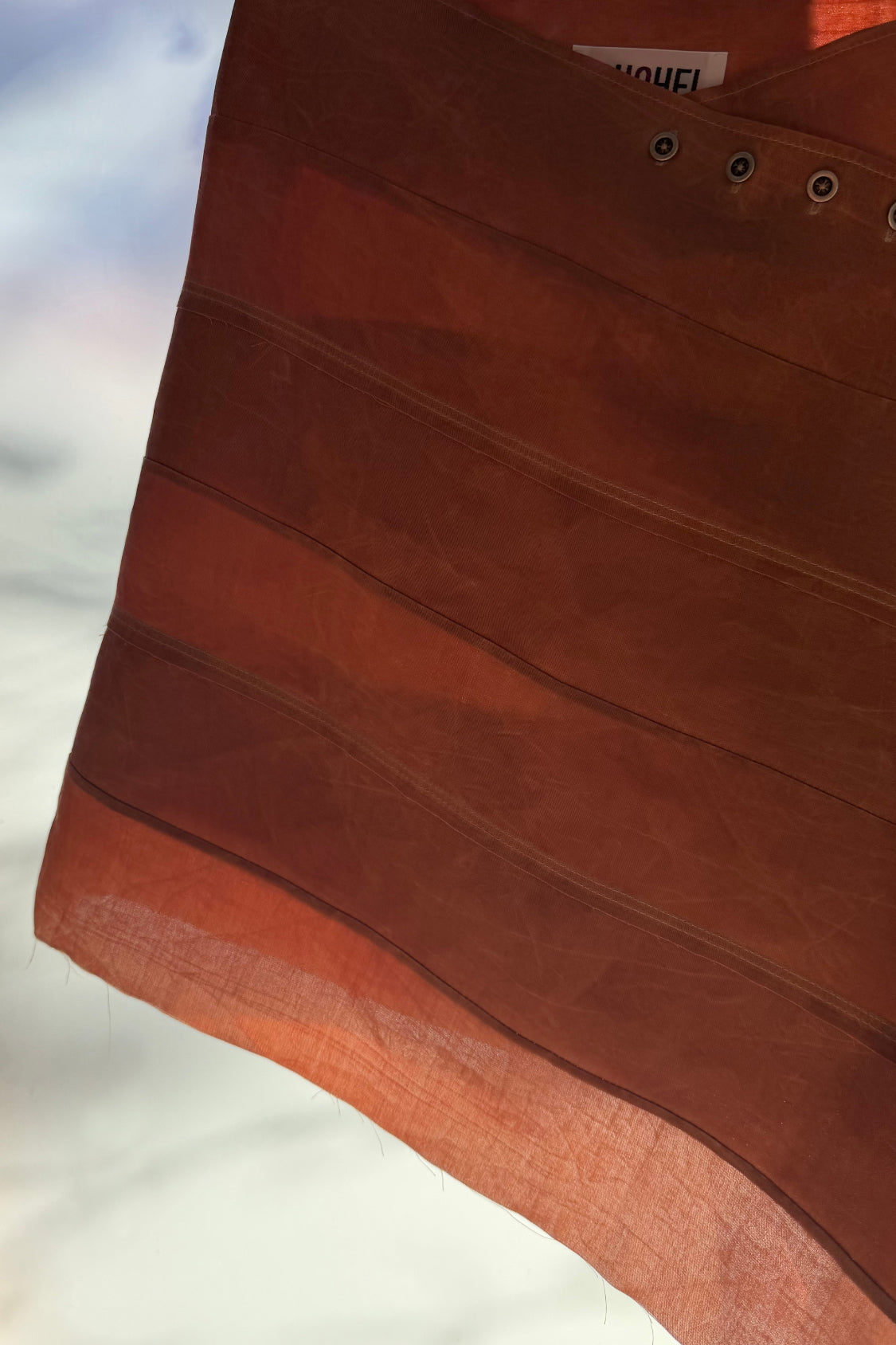 YURIE MINI SKIRT / Lyocell TENCEL ~ persimmon dye