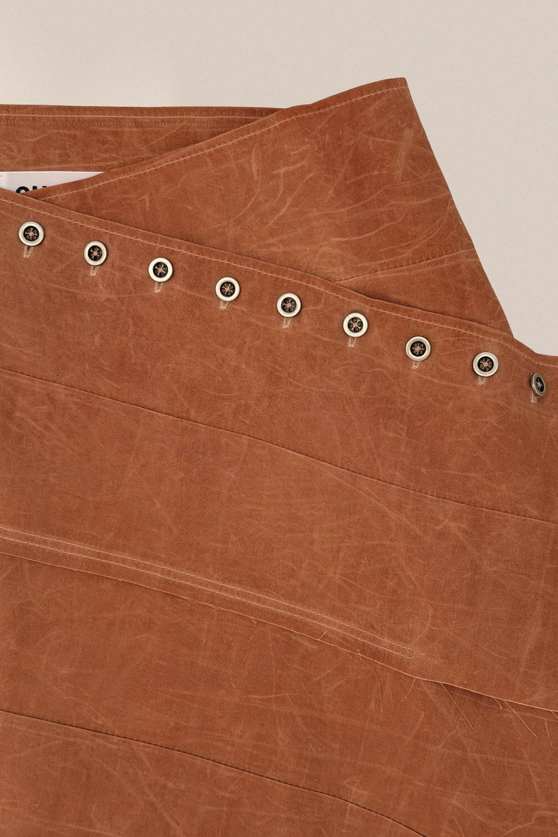 YURIE MINI SKIRT / Lyocell TENCEL ~ persimmon dye