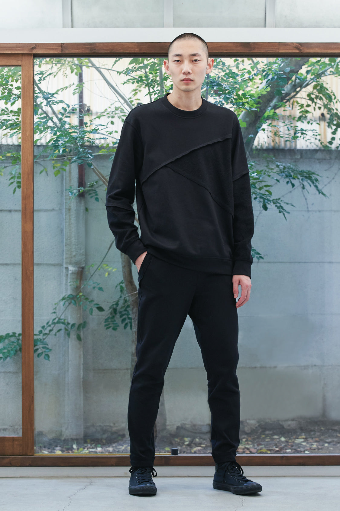 DAI CONTRAST SWEATER / Organic Cotton x TENCEL - Shohei-collection