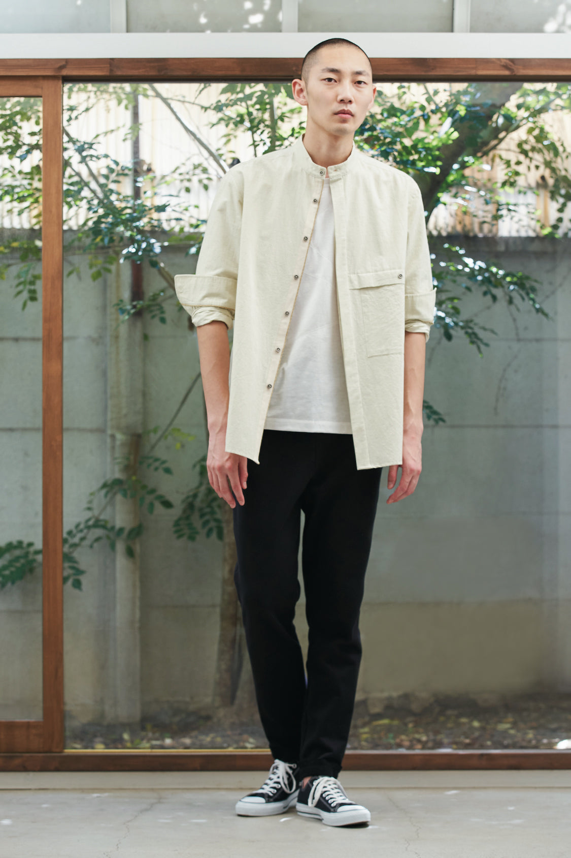 MAKATO SHIRT / matcha tea dye - Shohei-collection