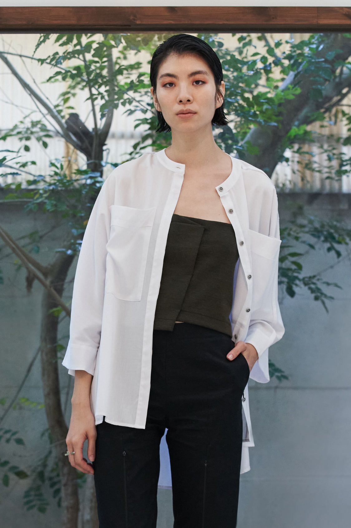 SHOHEI YOKO BLOUSE, relaxed TENCEL lyocell blouse