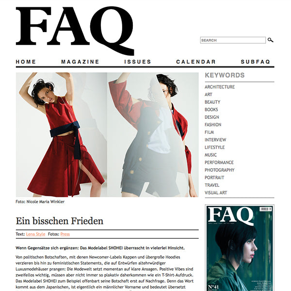 FAQ Magazine feature