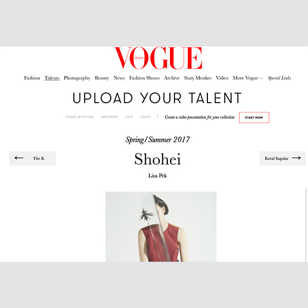 SHOHEI Vogue Italy Talent