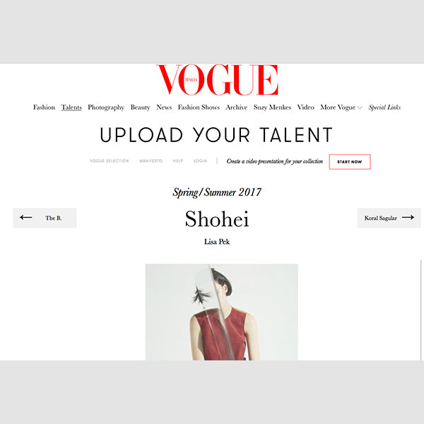 SHOHEI Vogue Italy Talent