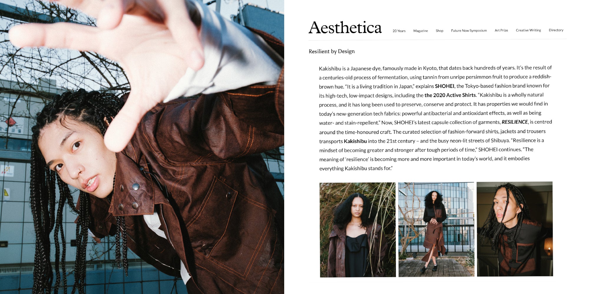 SHOHEI on AESTHETICA magazine