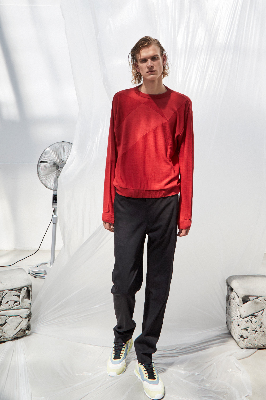 KYO JUMPER red / GOTS merino wool - Shohei-collection