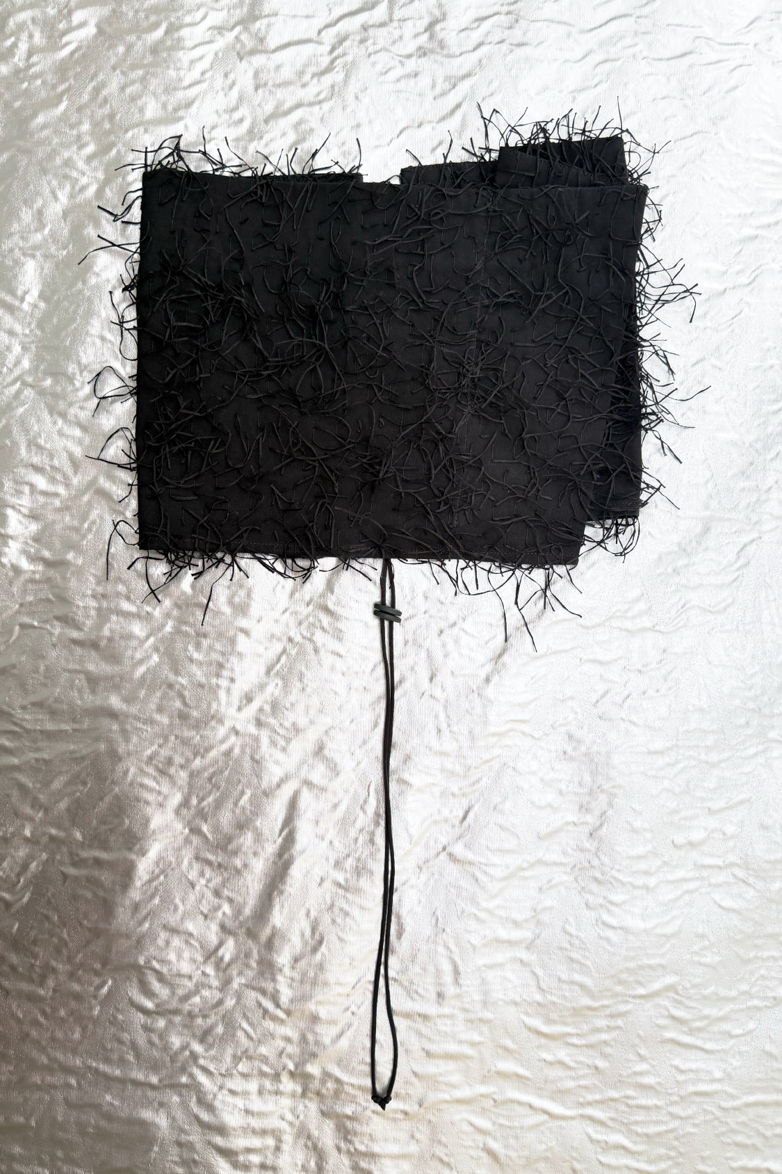 SIRI FRINGE TOP / Japanese fringe textile ~ black