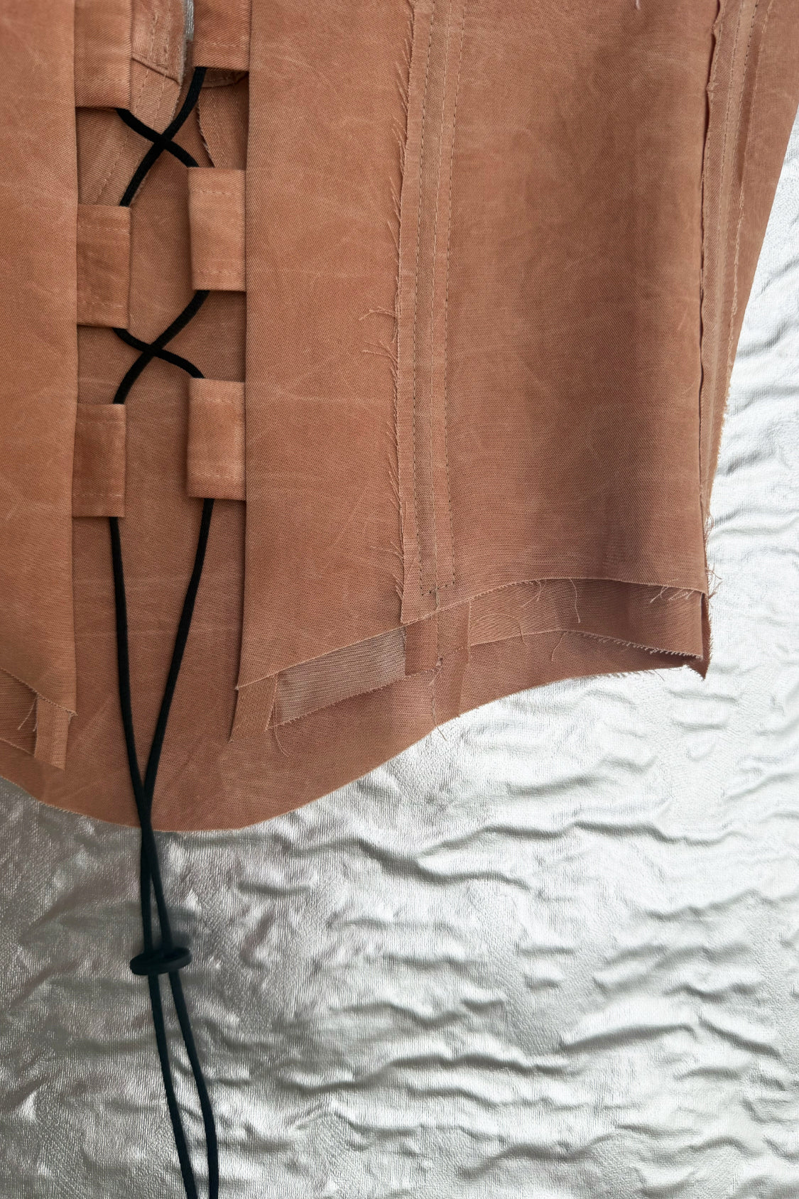 SHOHEI Corsage Top / KAKISHIBU persimmon dyed denim ~ Lyocell TENCEL™