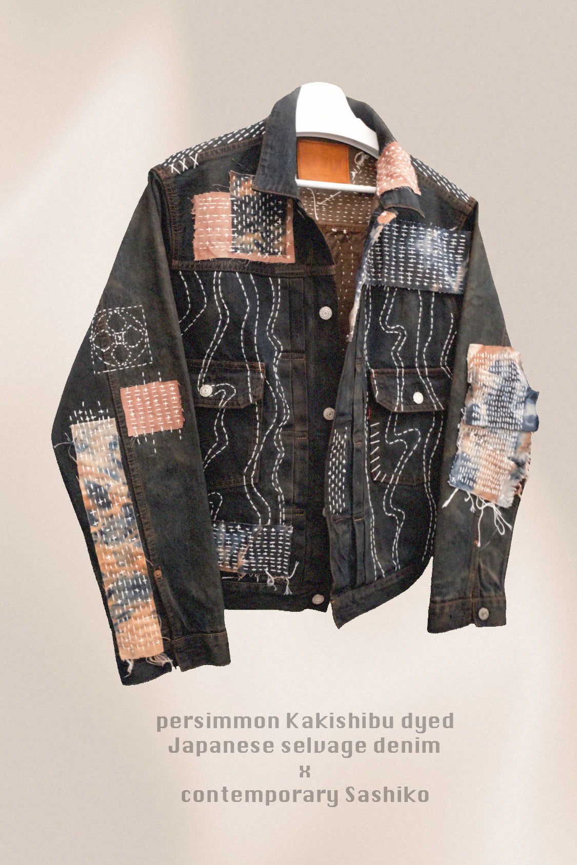SHOHEI x EDWIN ZEN DENIM JACKET in persimmon-dyed selvage denim