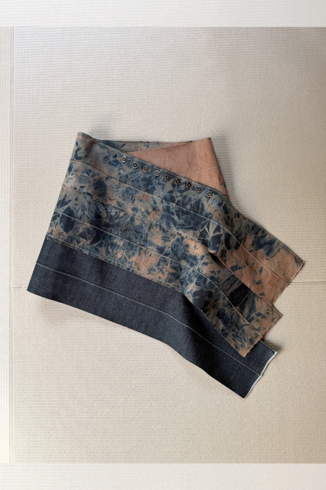YURIE DENIM MINI SKIRT / two-tone ~ persimmon dye - Shohei-collection