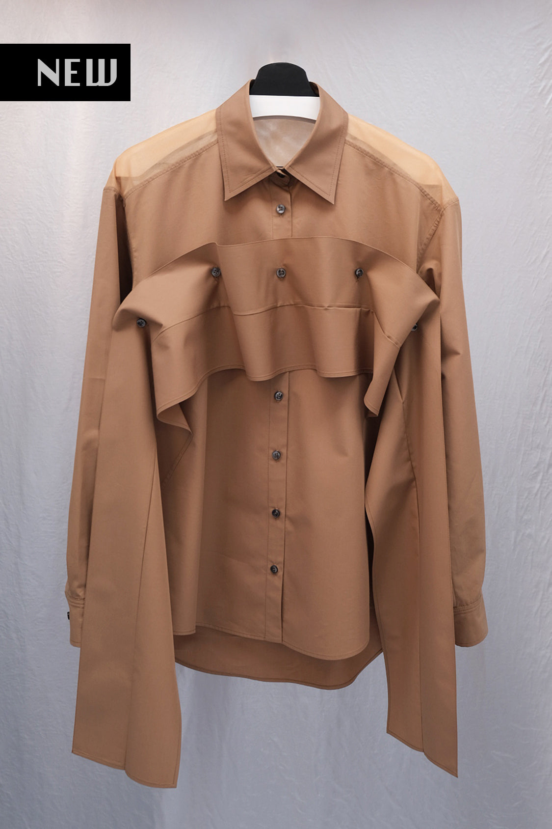 SHOHEI IRENE SHIRT in dune, GOTS organic cotton
