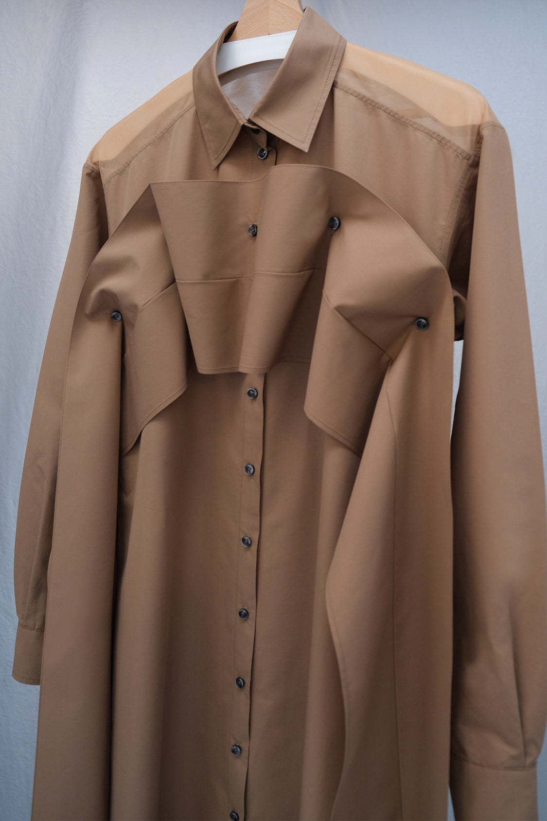 IRENE SHIRT DRESS Dune / signature style - Shohei-collection