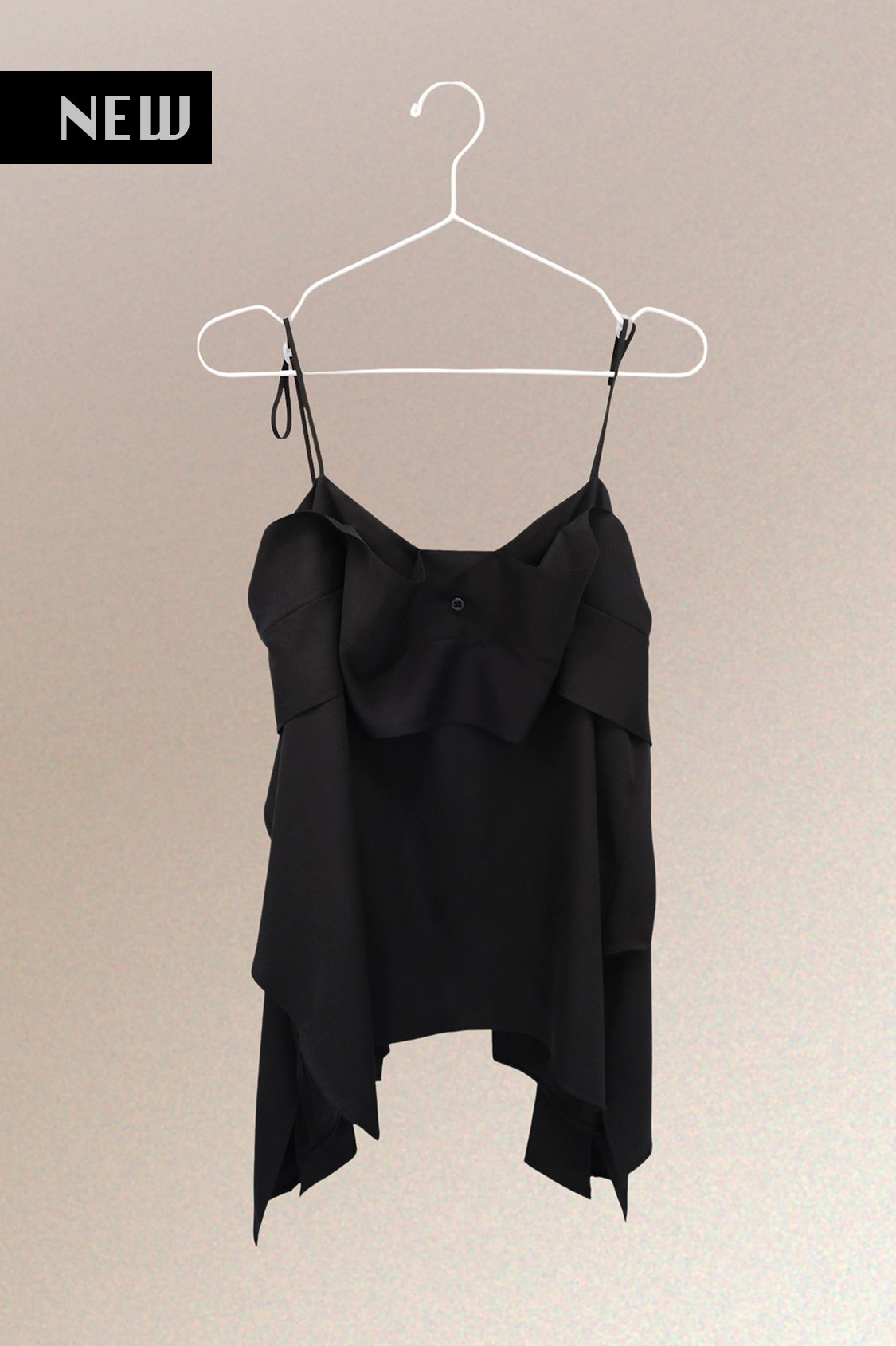 SHOHEI IRENE FLAIR TOP in TENCEL lyocell, origami-inspired panel