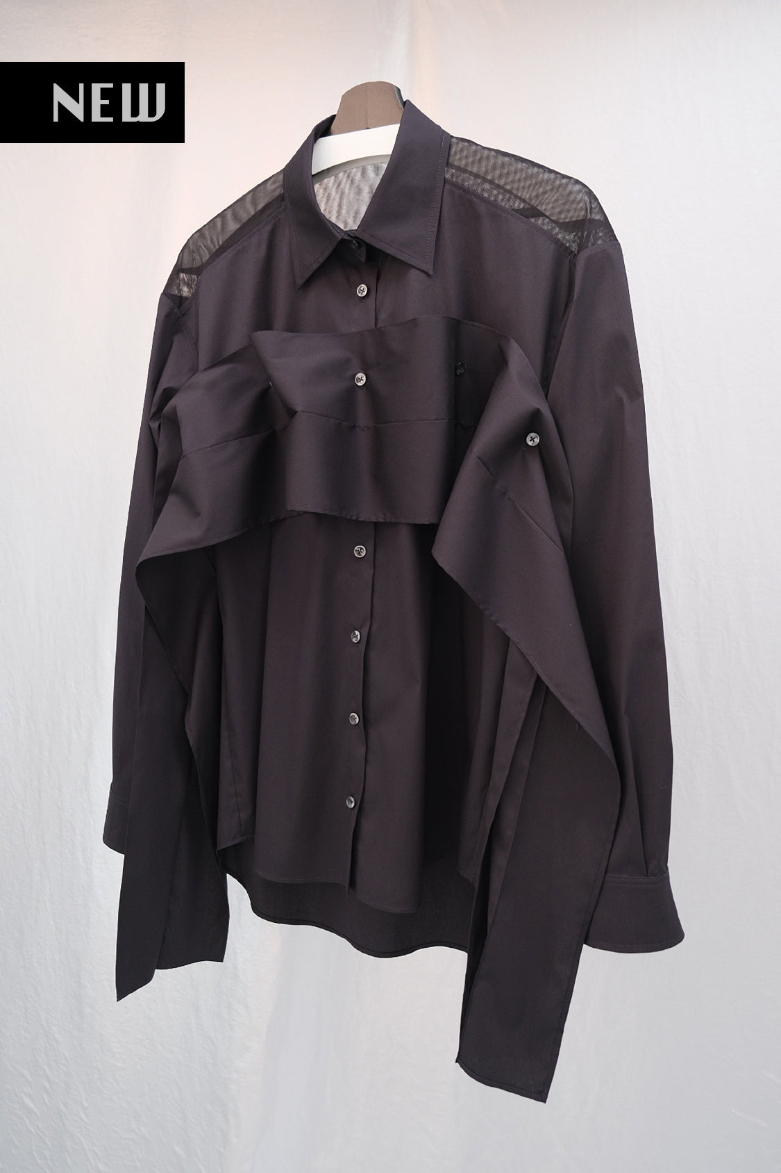 SHOHEI IRENE SHIRT in black, GOTS organic cotton
