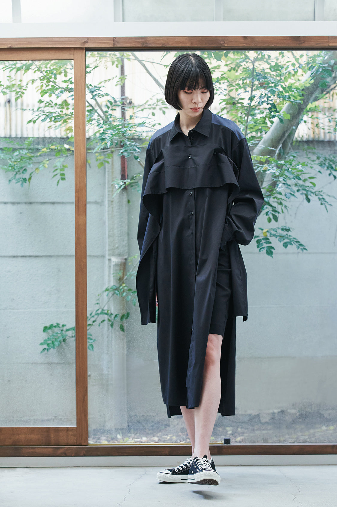 SHOHEI IRENE SHIRT DRESS in TENCEL lyocell