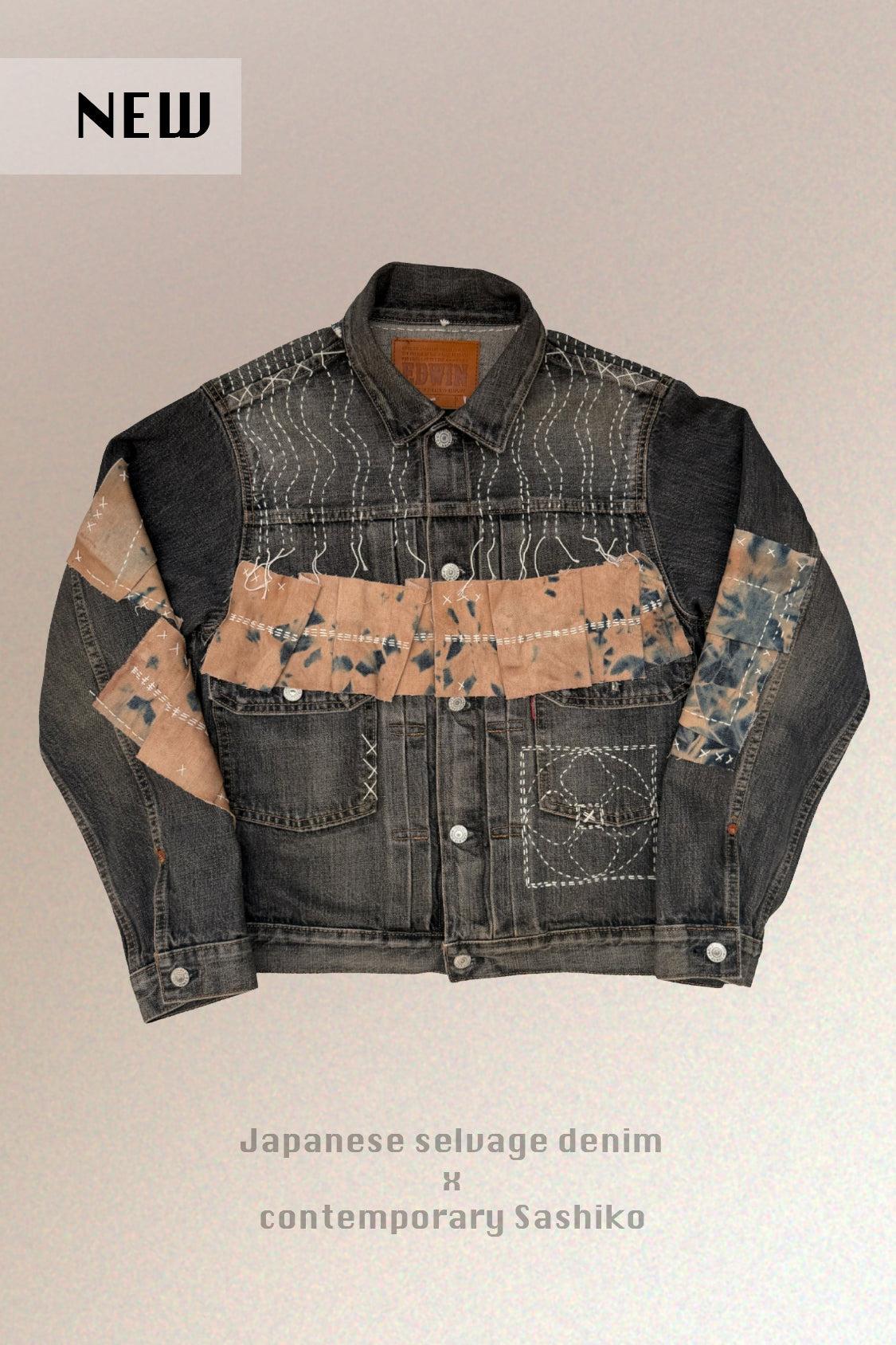 ZEN DENIM JACKET - EDWIN x SHOHEI 505ZX02 / washed black selvage denim - Shohei-collection