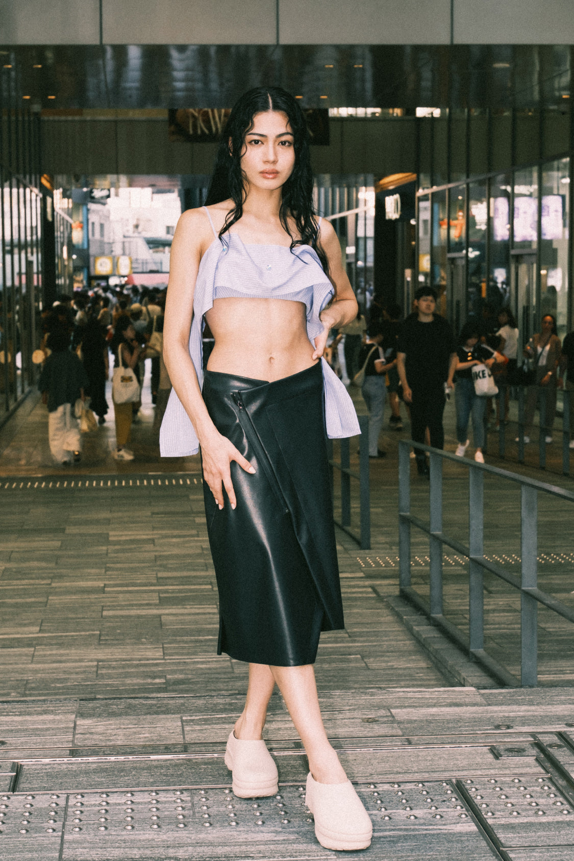 KAI SKIRT / vegan apple leather - Shohei-collection