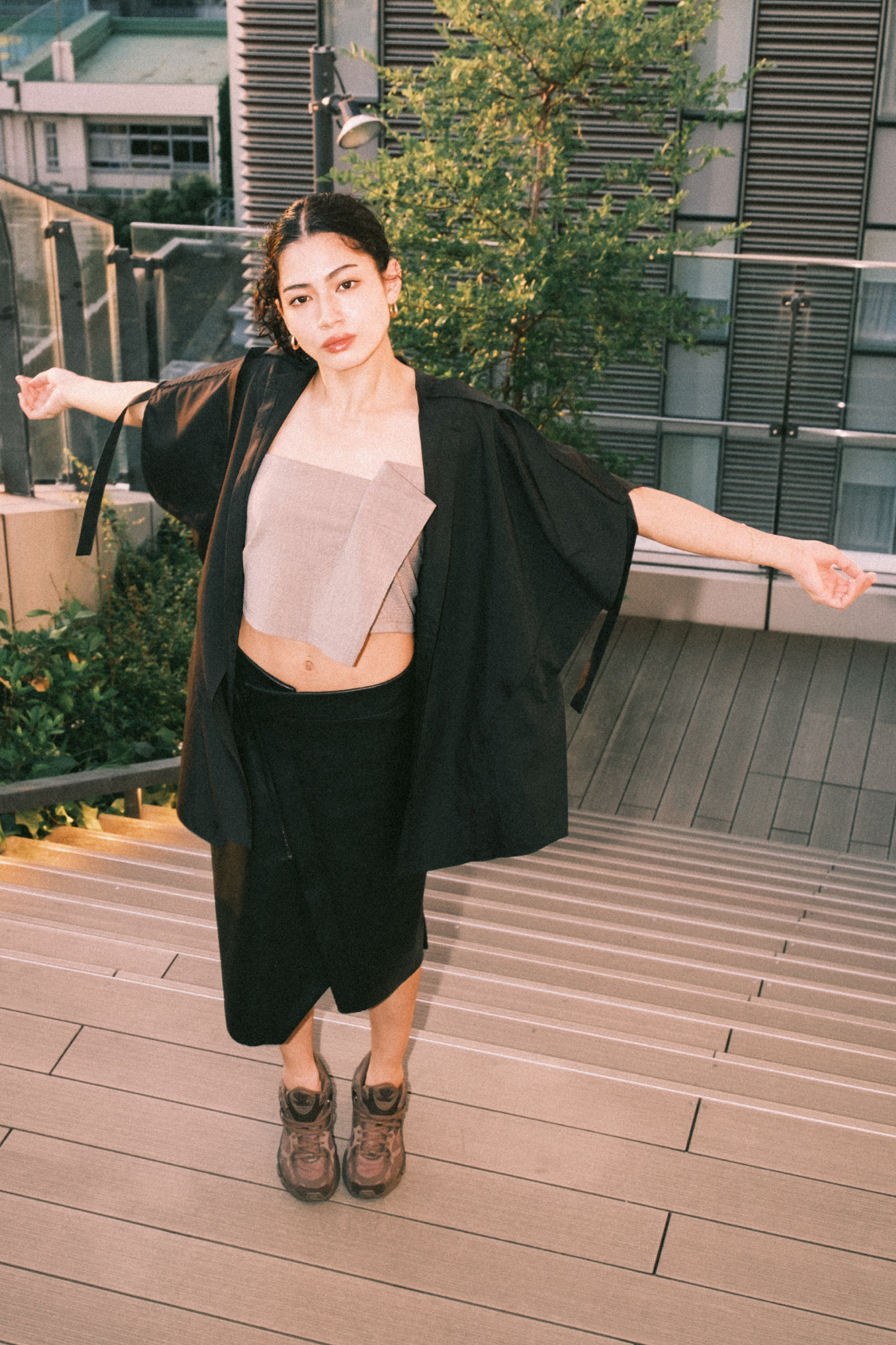 KAI SKIRT / vegan apple leather - Shohei-collection