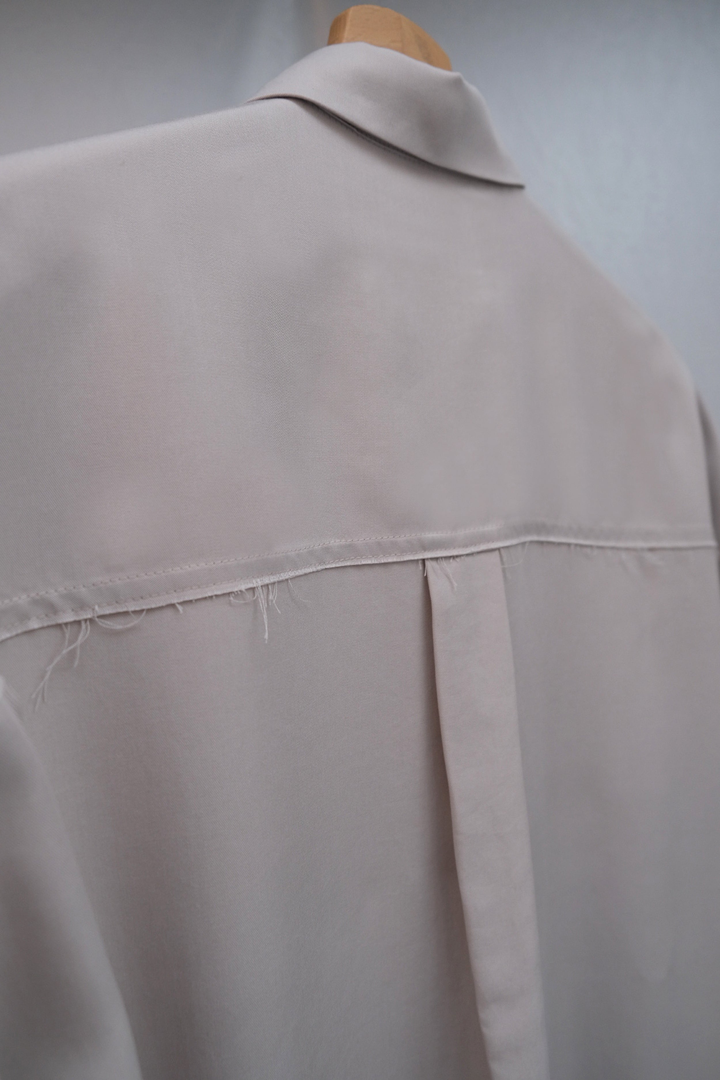 KEIO DROP SHOULDER SHIRT Creamy Grey / Lyocell TENCEL™ - Shohei-collection